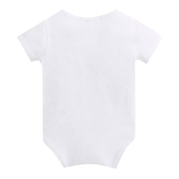 Girls Cotton and Polyester Text Print Onesie And Skirt Set with Headband in White Color