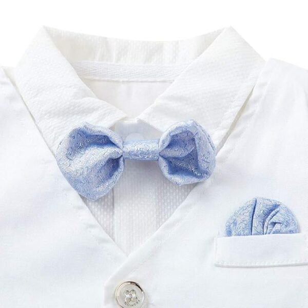 boys clamor white solid rompers