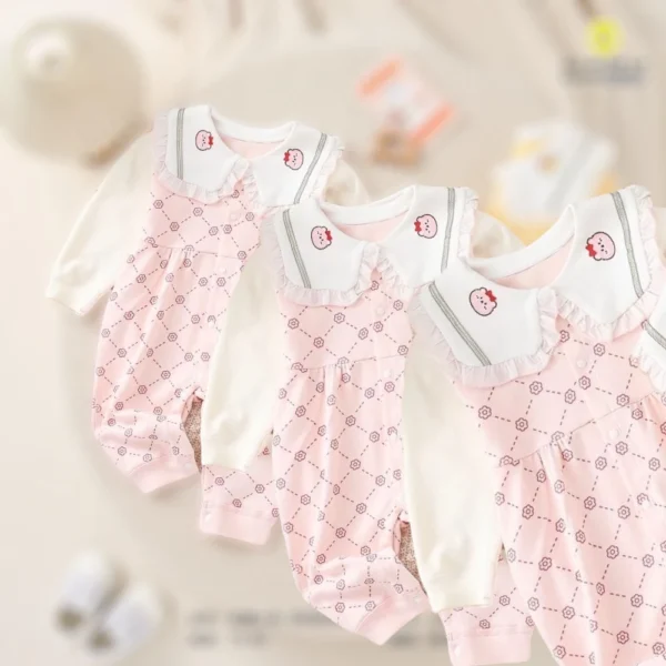 Collared Cotton Rompers for Kids