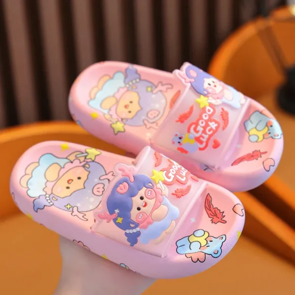 Kids Fashion Girls Casual Cute Cartoon Soft Bottom Non-Slip Slippers Shoes - Image 2
