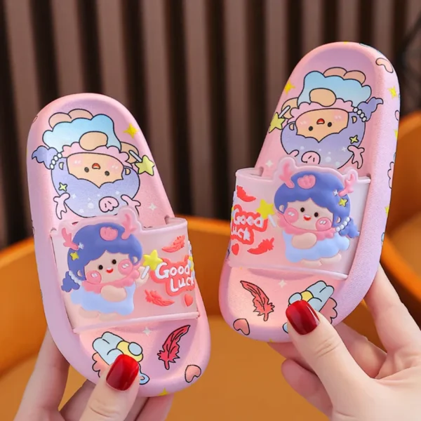 Kids Fashion Girls Casual Cute Cartoon Soft Bottom Non-Slip Slippers Shoes - Image 5