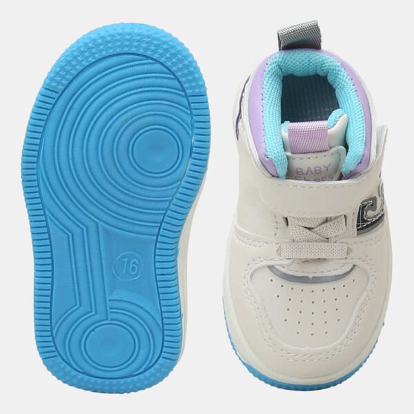 Girls Purple Applique Solid Sneakers