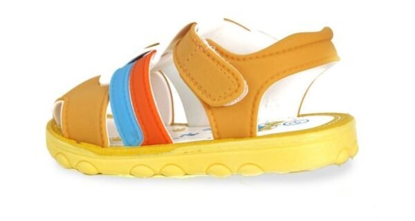 Kids Brown Graphic Print Sandals
