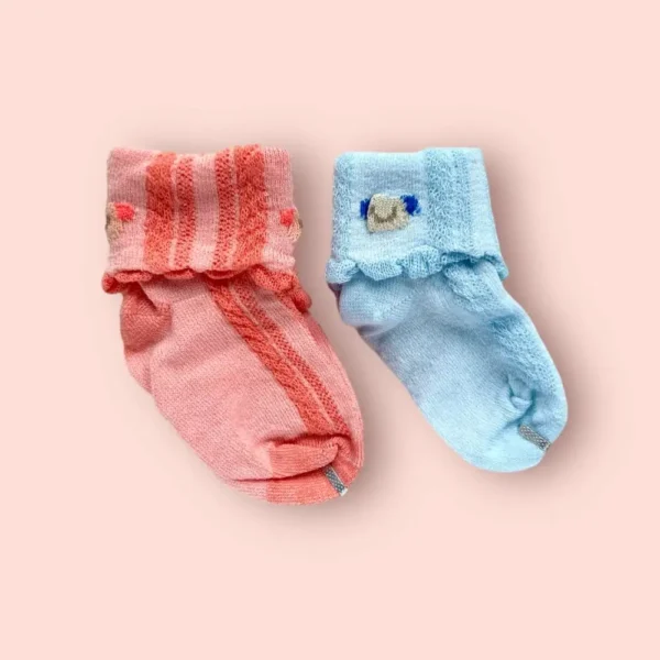 Magic Baby Pack of 2 Baby Socks Red and Blue - Image 2