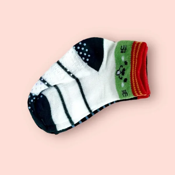Multicolor Infants Antiskid Socks Pack of 3 - Image 4