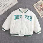 BETTER text White quilted Winter Jacket