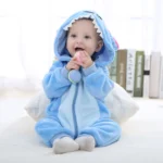 Blue Stitch Character Fleece Hooded Romper - warm cozy fun - Image 3