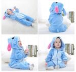 Blue Stitch Character Fleece Hooded Romper - warm cozy fun - Image 2