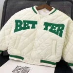 BETTER text White quilted Winter Jacket - Image 4