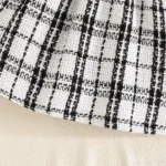 Black & White Checkered Full-Sleeve Baby Dress with Matching Hat up to 3-4Y - Image 4
