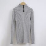 Fashionable Thick Long layered Pleated Black Skirt and Grey High Neck Top Set 5-10Y - Image 7