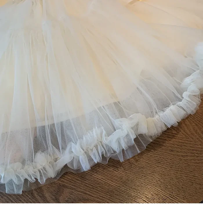 Pink Plaid jacket and off white frock dress set - Image 8