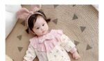 Cute and stylish Collared Bow Cherry print full sleeves Romper for infants and toddlers - Image 6