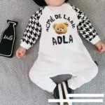 Boys Text cartoon Printed trendy and fashionable romper for infants - Image 2