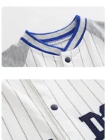 London Text Print Stripe white romper full sleeves 0-12 Months - Image 4