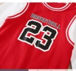 Boys Text Numeric Printed Red White Full sleeves Romper - Image 4