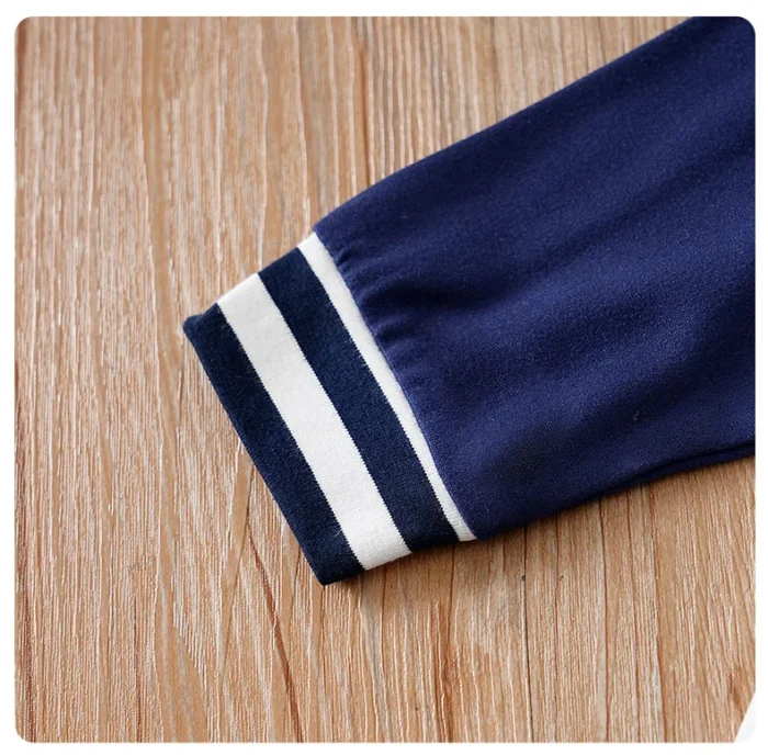 Football Print White and Blue Full Sleeves Romper - Image 3