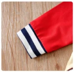 Boys Baseball Beige and red Full Sleeves Romper - Image 6