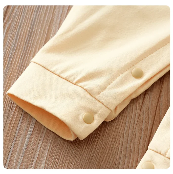 Boys Baseball Beige and red Full Sleeves Romper - Image 5