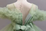 Moss Green Elegant Long Concert Dress Ball Gown Party Dress for kids 3-9 Y - Image 4