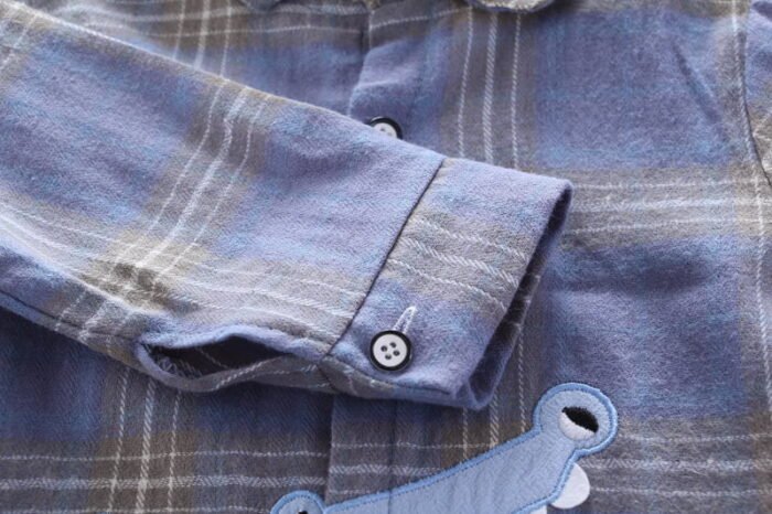 Boys Crocodile Print Check Full-Sleeve Shirt for Kids - Image 4