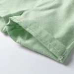 Smart Boys White Shirt and Green shorts with bow and Suspender Belt Set - Image 11