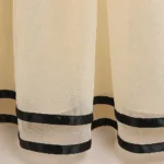 Girls Classy Sleeveless Black Bordered Beige Party Dress Frock Gown - Image 9