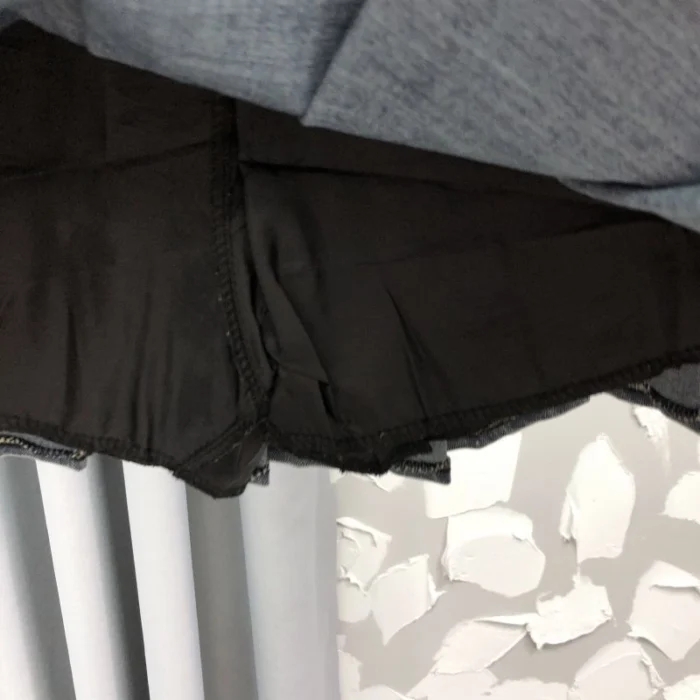 Girls Hip-hop Rock High Waist Pleated Denim Skirt with string tie - Image 3