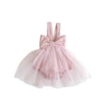Strings Pink Sleeveless Romper Girl Dress Baby Girl Outfit - Image 4