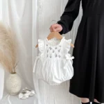 Cotton white Flower Embroidered White Romper - Onesie for baby girl - Image 4