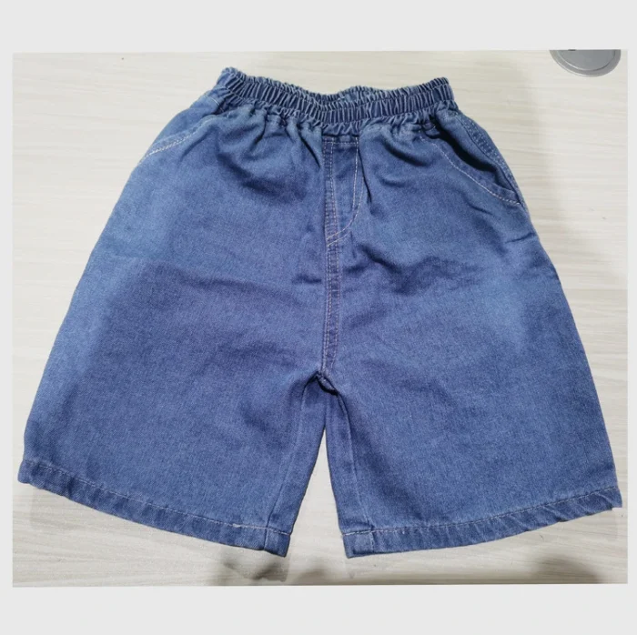 Boys Stylish and cool Strap in pocket Blue denim shorts - Image 7