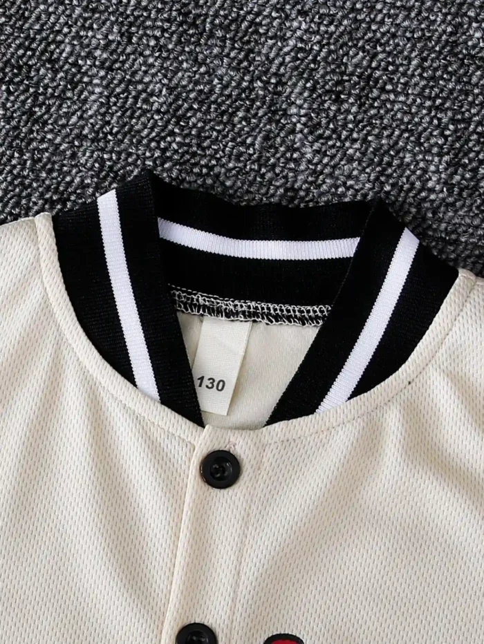 Boys Sportswear Baseball Text Dry Fit Sports Jersey and shorts set - Image 4