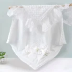 Exclusive wrap Big Bow Sash Infant Swaddles - White - Image 3