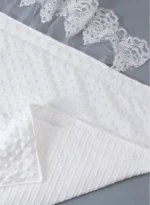 Exclusive wrap Big Bow Sash Infant Swaddles - White - Image 2