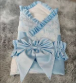 Exclusive wrap Big Bow Sash Infant Swaddles - Blue