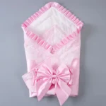 Exclusive wrap Big Bow Sash Infant Swaddles - Pink