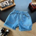 Boys' Fashion Stripe T-Shirt & Denim Shorts 2-Piece Set - Image 3