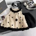 New Gen Girls' Summer Boutique Polka Dot Top and Shorts Outfit - Image 2