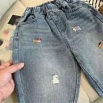 Boys' Fashion Pencil Jeans with Cartoon Design - Kid's Denim Pants - Image 4