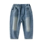 Boys' Baggy Denim Jeans – Comfortable Fit Pants-Blue - Image 2