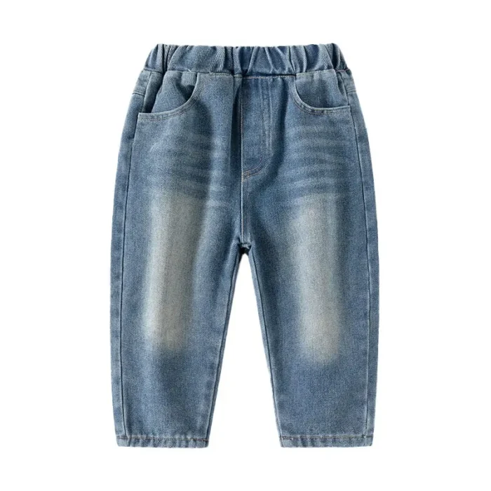 Boys' Baggy Denim Jeans – Comfortable Fit Pants-Blue - Image 2