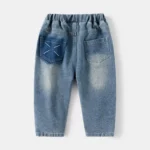 Boys' Baggy Denim Jeans – Comfortable Fit Pants-Blue - Image 3