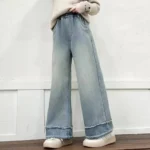 Girls' Stylish Denim Pants – Comfortable Fit - Image 2
