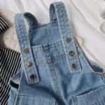 Girls' Denim Dungaree Overalls – Casual Everyday Jumpsuit - Image 2