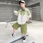 Boys' Summer 2-Piece Printed T-Shirt & Shorts Set