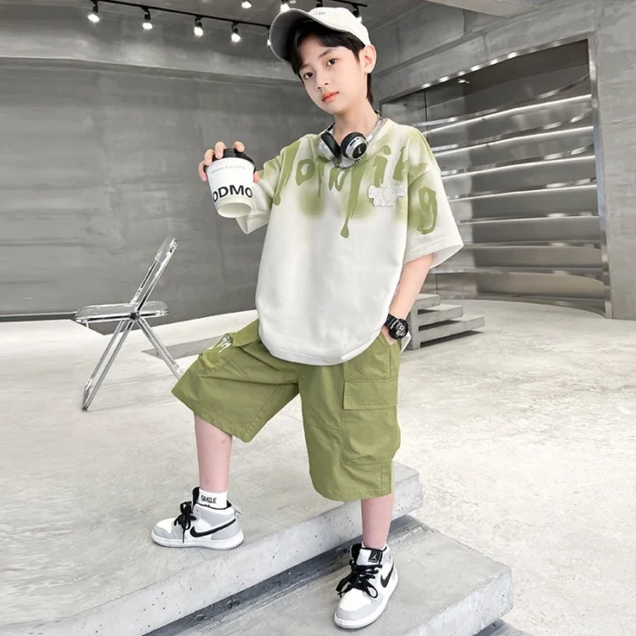 Boys' Summer 2-Piece Printed T-Shirt & Shorts Set - Image 4