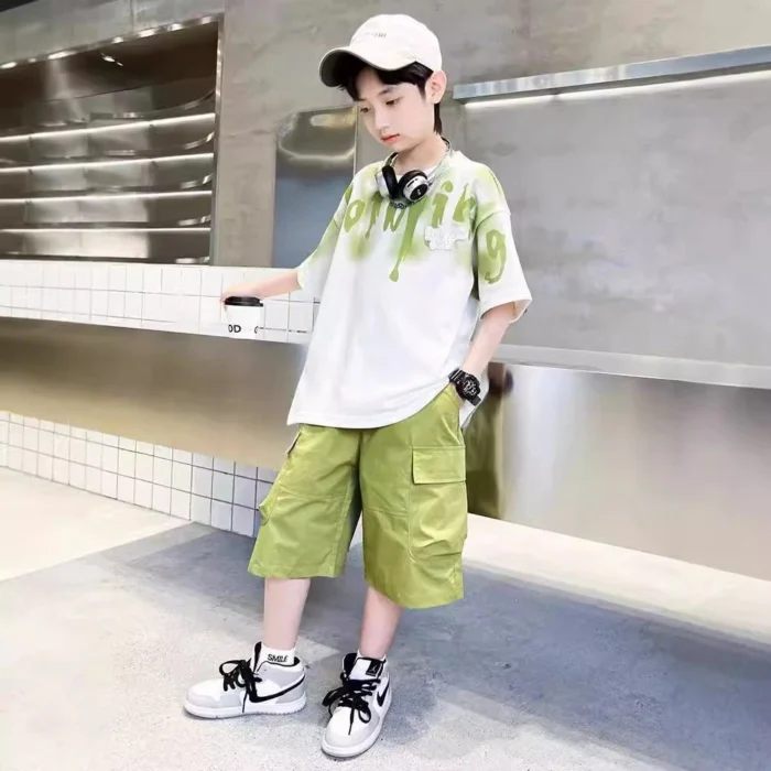 Boys' Summer 2-Piece Printed T-Shirt & Shorts Set - Image 2