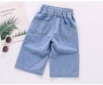 Baby Girls' Floral Straight Jeans – Sweet Casual Denim Pants - Image 3