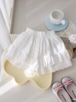 Girls Summer Lace Short Sleeve T-Shirt & Skirt Pants Two-Piece Set – Baby Fashion Outfit - Image 5