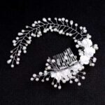 Children’s Beaded Pearl and Diamond Hairband for Weddings & Special Occasions - Image 3
